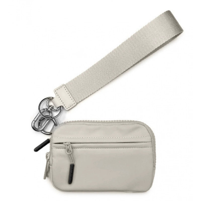 Waterproof Nylon Mini Wallet - Multi-Function Card Holder with Wrist Strap & Keychain Ring