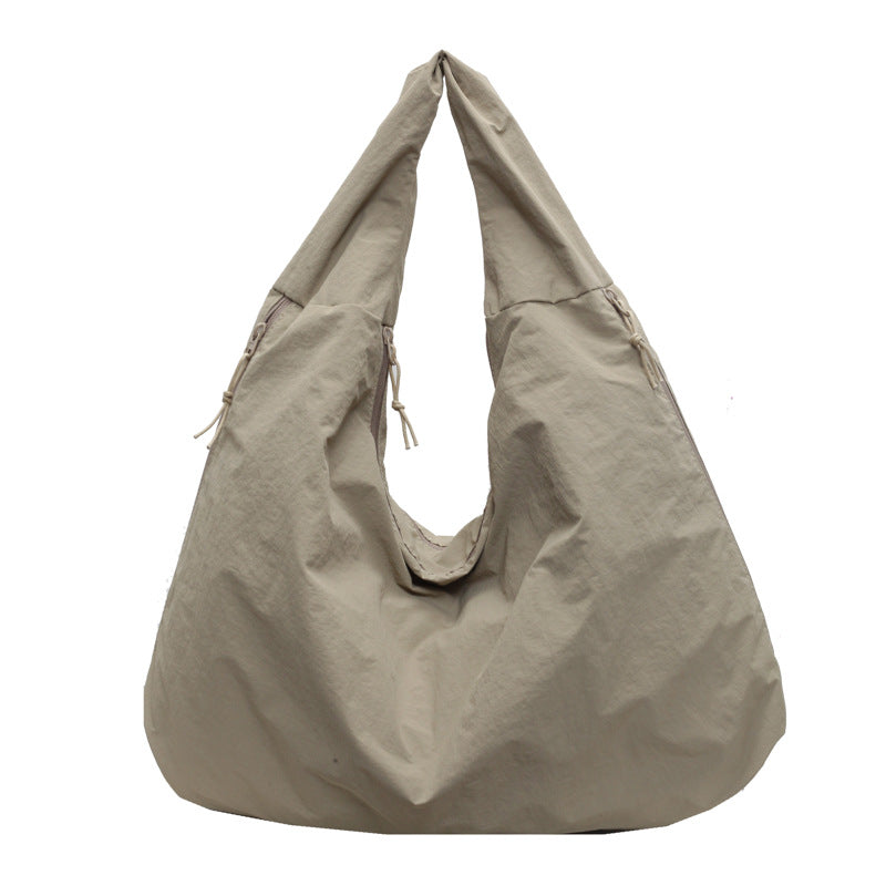 Women's Large Capacity Textured Draped Tote Bag - Casual Shoulder Bag for Work Daily Commuting