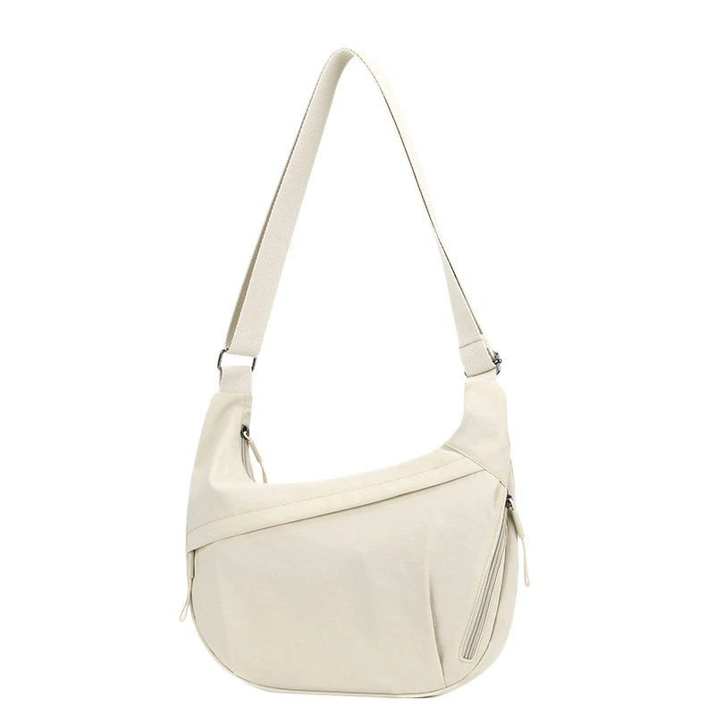 Hip Hugger Unisex Iris Bag - Sage Green Crossbody with Adjustable Strap & Modern Curved Design