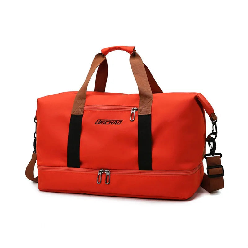 Travel Bag Luggage Handbag Waterproof Weekender Bags Dry/Wet Separation, Gym & Travel