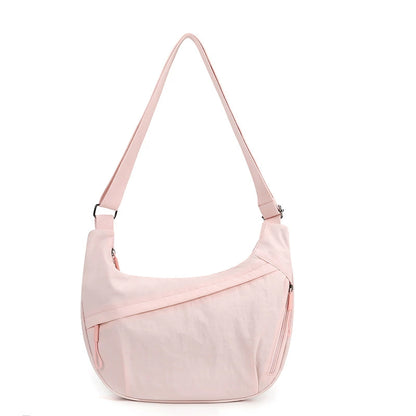 Hip Hugger Unisex Iris Bag - Sage Green Crossbody with Adjustable Strap & Modern Curved Design