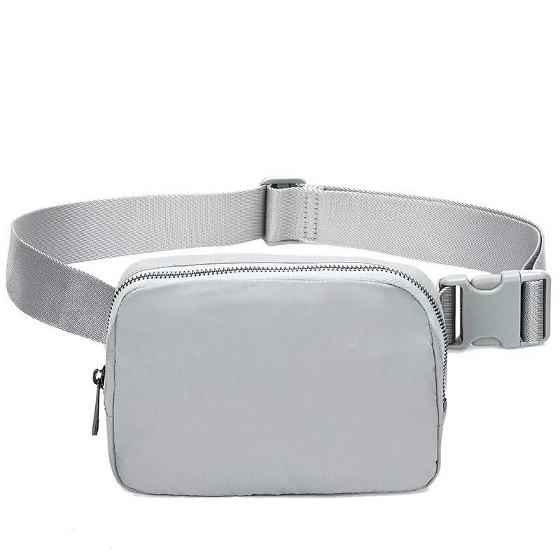 Black Lightweight Nylon Waist & Chest Bag - Splash - Proof Adjustable Running Fanny Pack