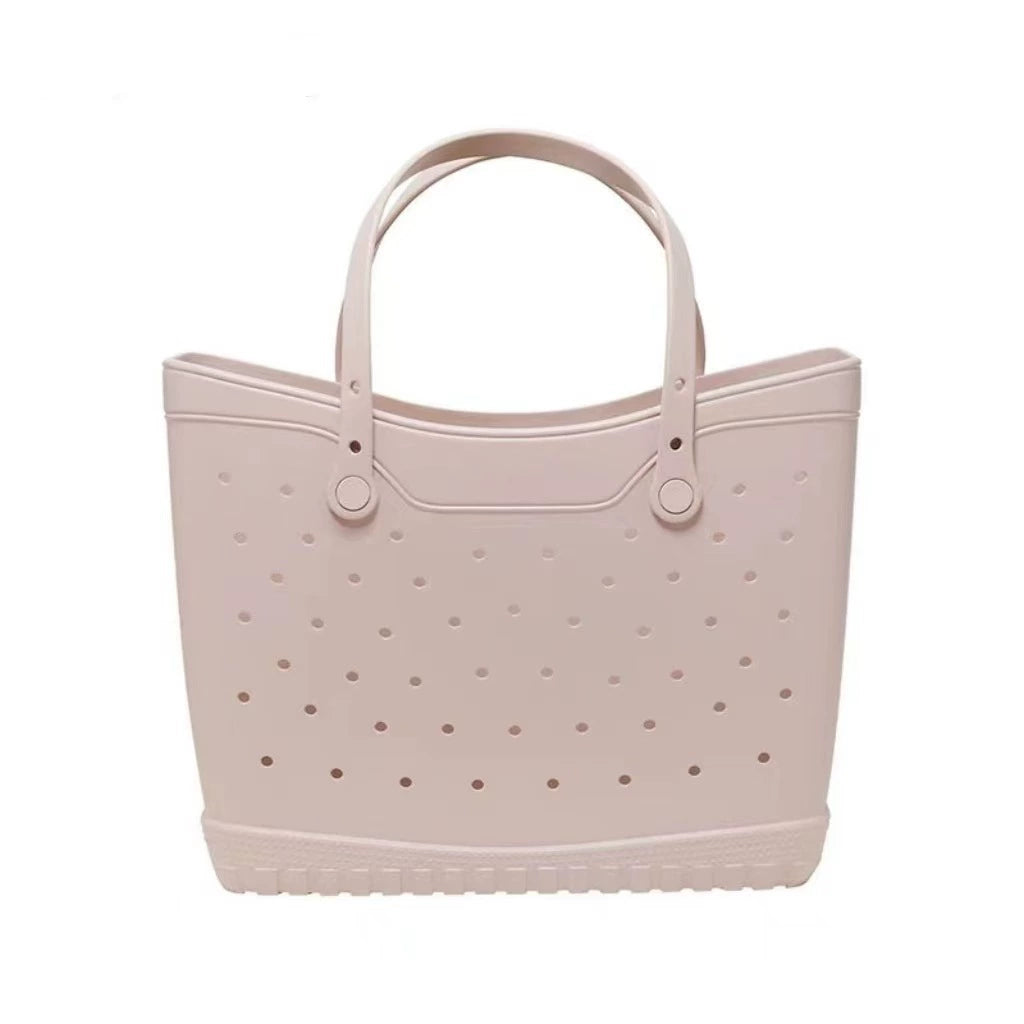 Perforated Beach Tote Bag - Large Portable Multifunctional Eco-Friendly Shoulder Bag with Ventilation Holes