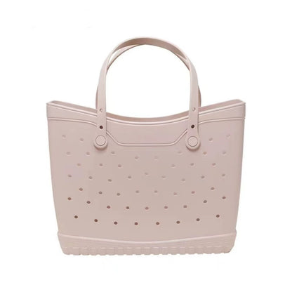Perforated Beach Tote Bag - Large Portable Multifunctional Eco-Friendly Shoulder Bag with Ventilation Holes