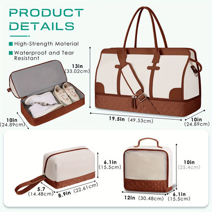 Shoulder Bag with Adjustable Straps & 2 Cup Holders