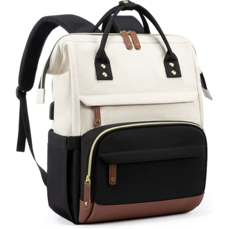 Women's Laptop Backpack with USB Port - Anti-Theft Travel Backpack Purse for College Work