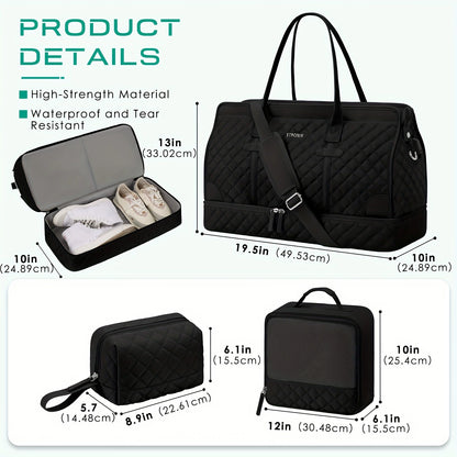 Shoulder Bag with Adjustable Straps & 2 Cup Holders