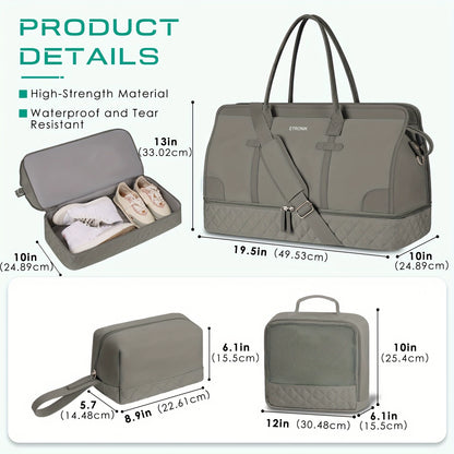 Shoulder Bag with Adjustable Straps & 2 Cup Holders