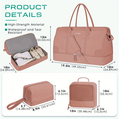 Shoulder Bag with Adjustable Straps & 2 Cup Holders
