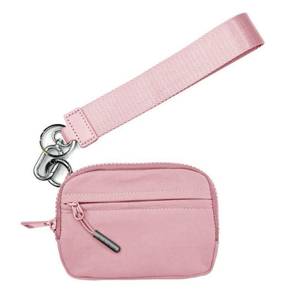Waterproof Nylon Mini Wallet - Multi-Function Card Holder with Wrist Strap & Keychain Ring