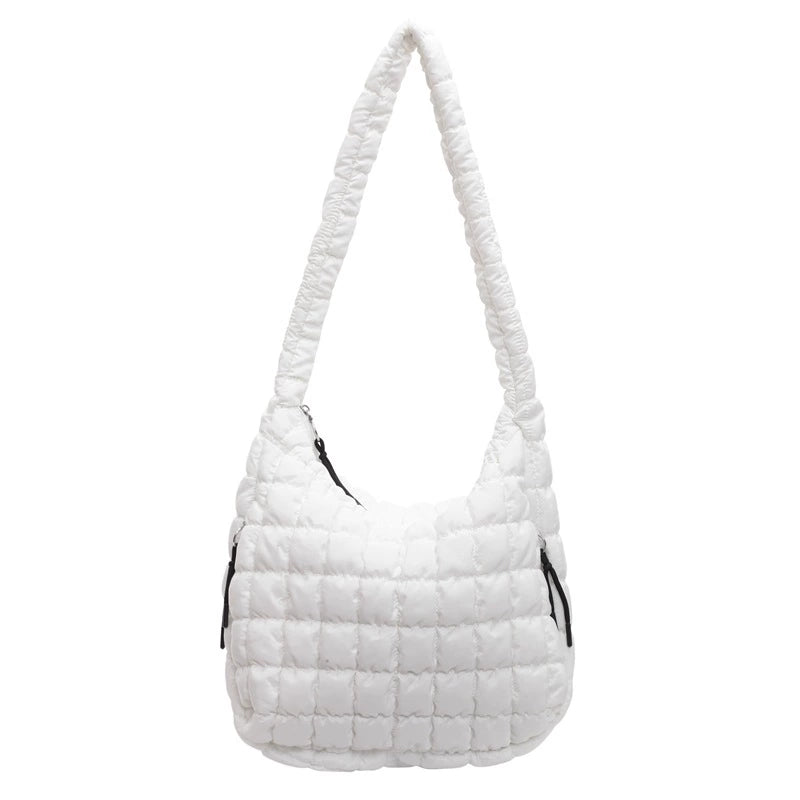 Trendy Cloud Pleated Diamond Quilted Large Capacity Crossbody Dumpling Bag