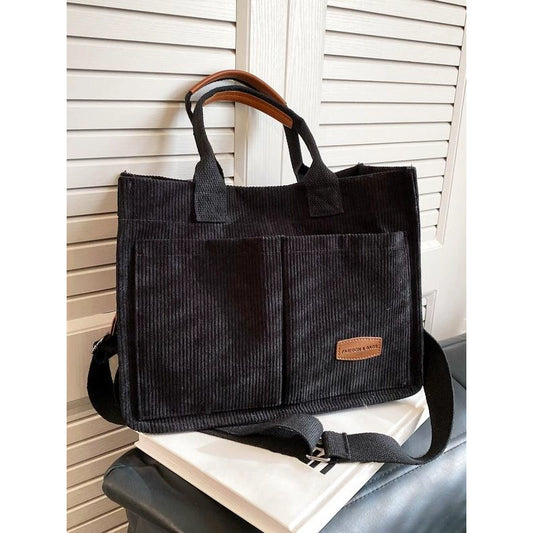 Canvas Crossbody Bag - Large Capacity Multi-Pocket Shoulder Bag