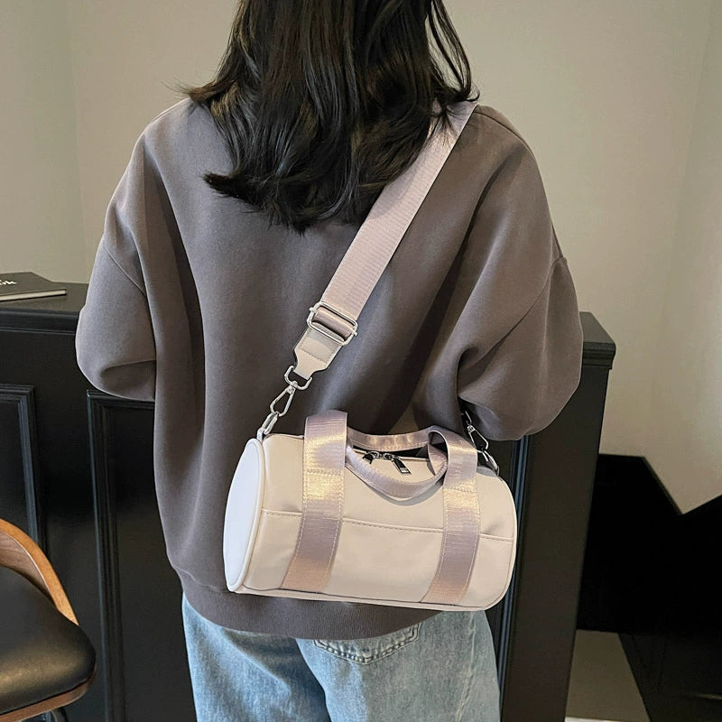 Small Boston Bag - Crossbody Pillow Handbag with Adjustable Strap for Daily Commute