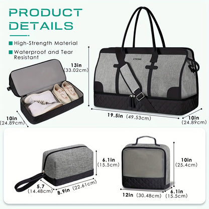 Shoulder Bag with Adjustable Straps & 2 Cup Holders