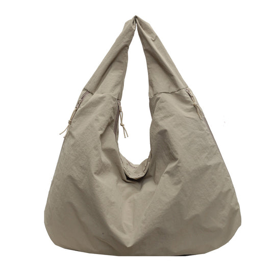 Women's Large Capacity Textured Draped Tote Bag - Casual Shoulder Bag for Work Daily Commuting