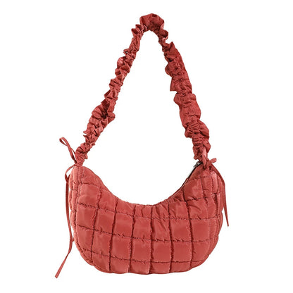 Large Capacity Cloud Pleated Bag - Premium Women's Down Cotton Shoulder Messenger Bag