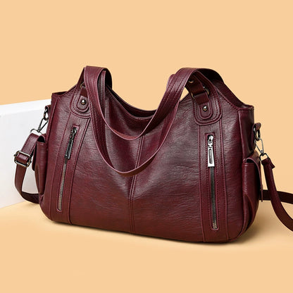 Women's Punk Style Rivet Handbag - Large Capacity Shoulder Bag for Fall & Winter