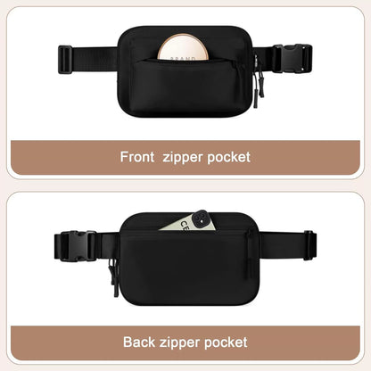 Multi-Pocket Crossbody Bag with Detachable Keychain - Premium Black Travel Organizer