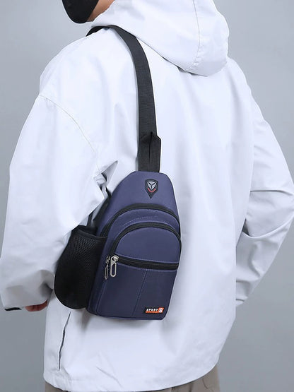 Men's Crossbody Chest Bag - Waterproof Sling Backpack with Adjustable Strap & Multiple Compartments