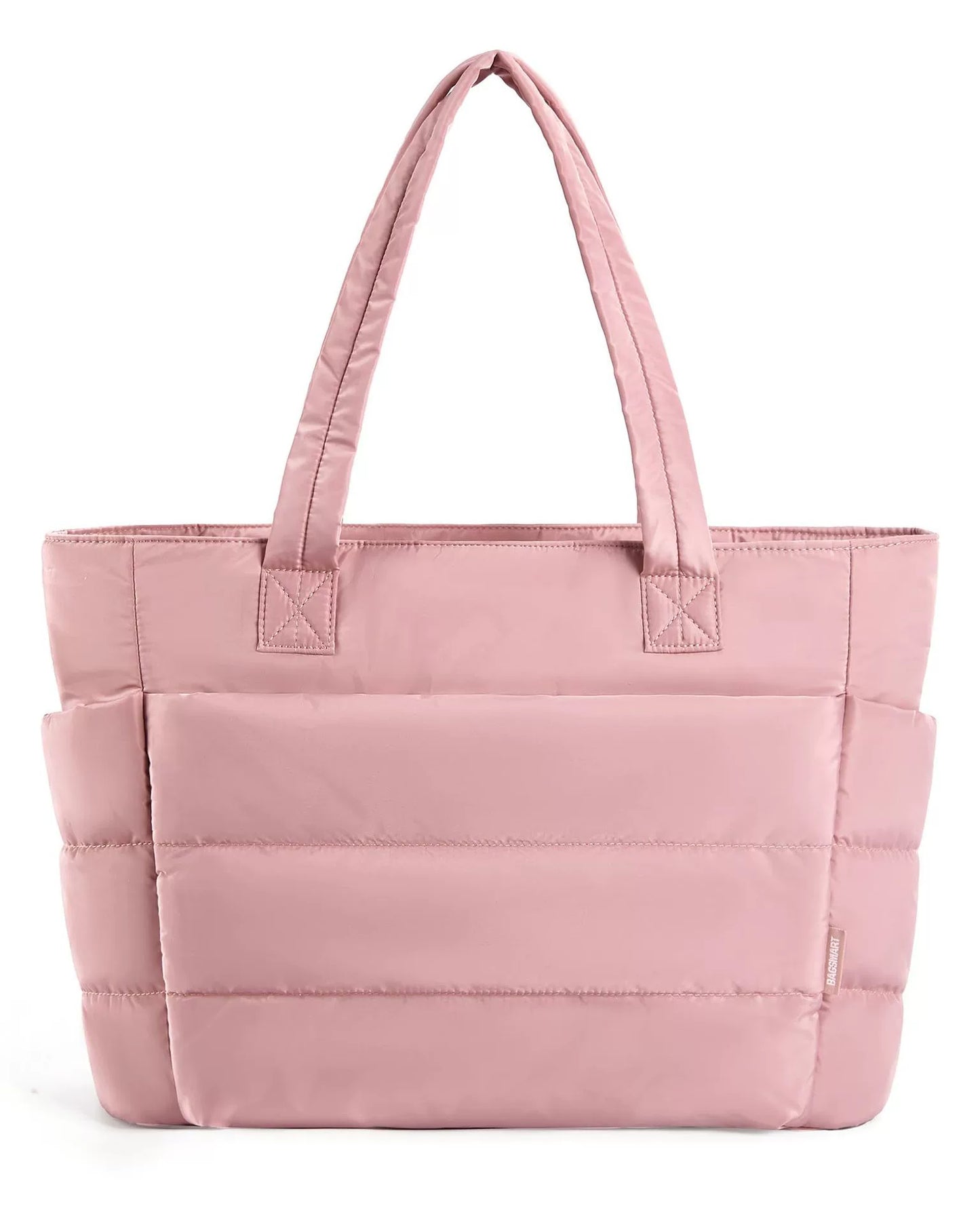 Black Quilted Large Tote Bag — Women's One-Shoulder Travel & Laptop Handbag