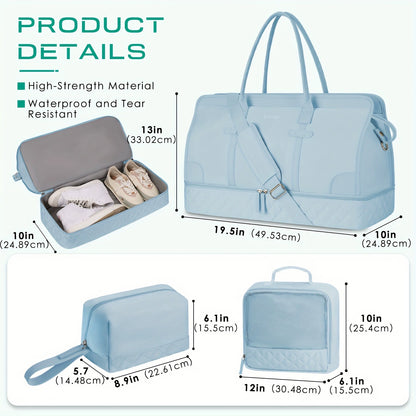 Shoulder Bag with Adjustable Straps & 2 Cup Holders
