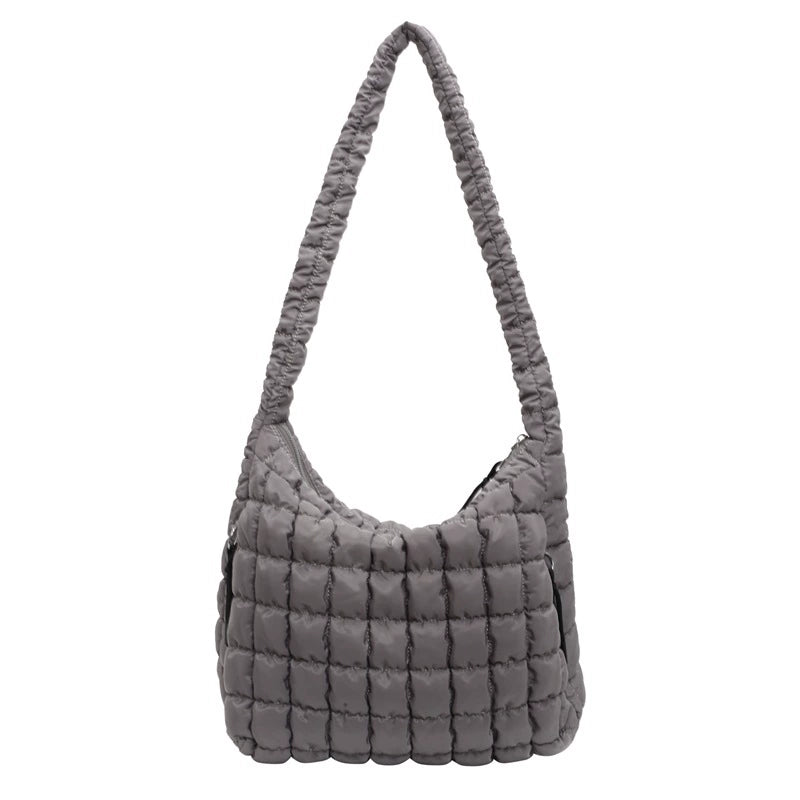 Trendy Cloud Pleated Diamond Quilted Large Capacity Crossbody Dumpling Bag