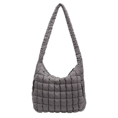 Trendy Cloud Pleated Diamond Quilted Large Capacity Crossbody Dumpling Bag