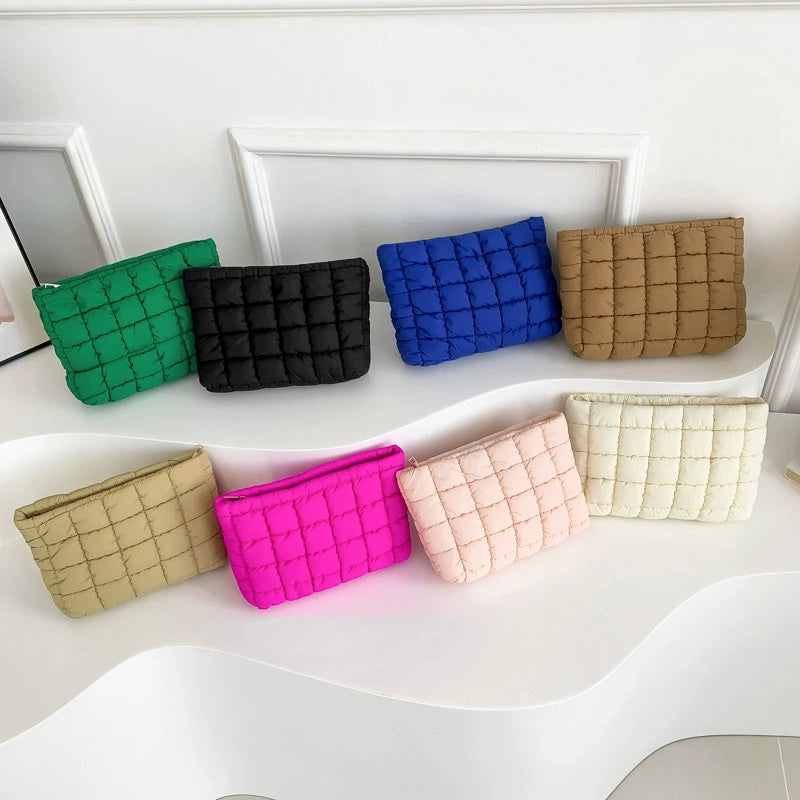 2025 Korean Style Pleated Cosmetic Bag - Trendy Small Handbag for Women Fashion Beauty Organizer