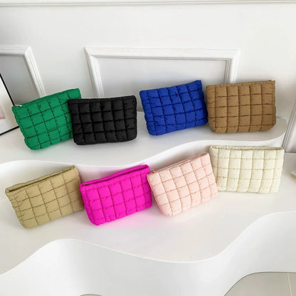 2025 Korean Style Pleated Cosmetic Bag - Trendy Small Handbag for Women Fashion Beauty Organizer