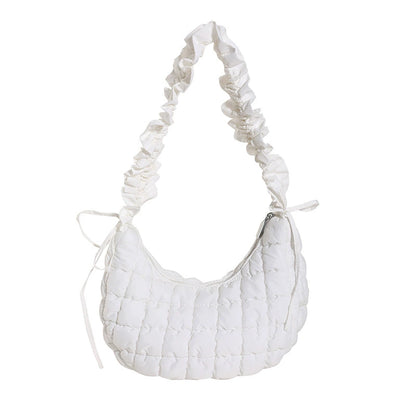 Large Capacity Cloud Pleated Bag - Premium Women's Down Cotton Shoulder Messenger Bag