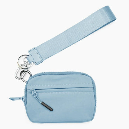 Waterproof Nylon Mini Wallet - Multi-Function Card Holder with Wrist Strap & Keychain Ring