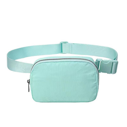 Black Lightweight Nylon Waist & Chest Bag - Splash - Proof Adjustable Running Fanny Pack