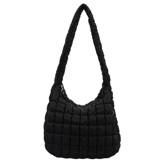 Trendy Cloud Pleated Diamond Quilted Large Capacity Crossbody Dumpling Bag