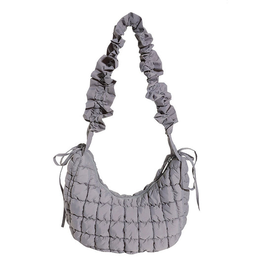Large Capacity Cloud Pleated Bag - Premium Women's Down Cotton Shoulder Messenger Bag