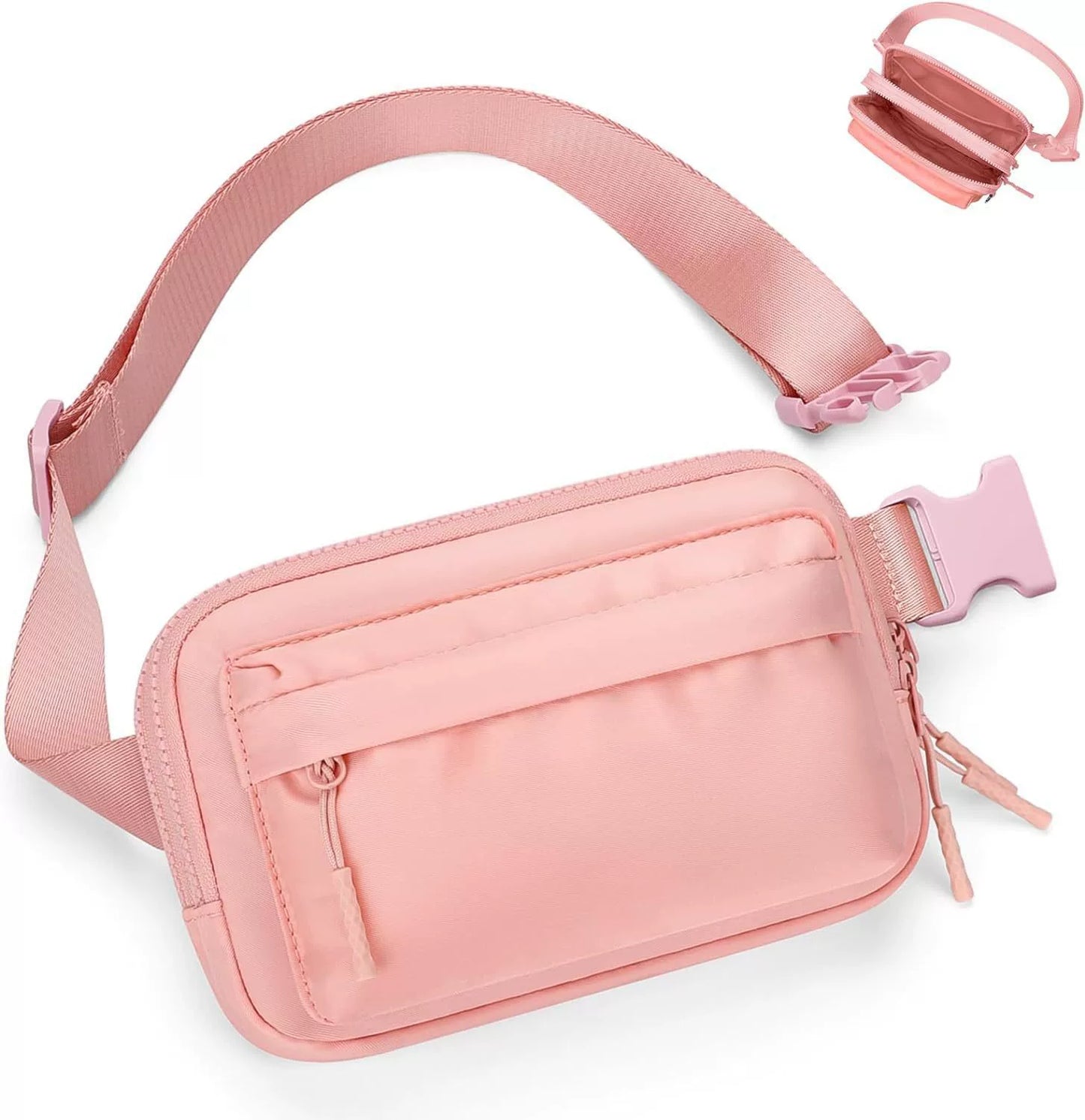Multi-Pocket Crossbody Bag with Detachable Keychain - Premium Black Travel Organizer