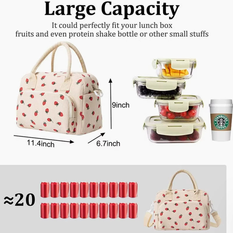 Lunch Bag Tote Bag Lunch Organizer Lunch Holder Insulated Lunch Cooler Bag 11L for Picnic Office for Women/Men