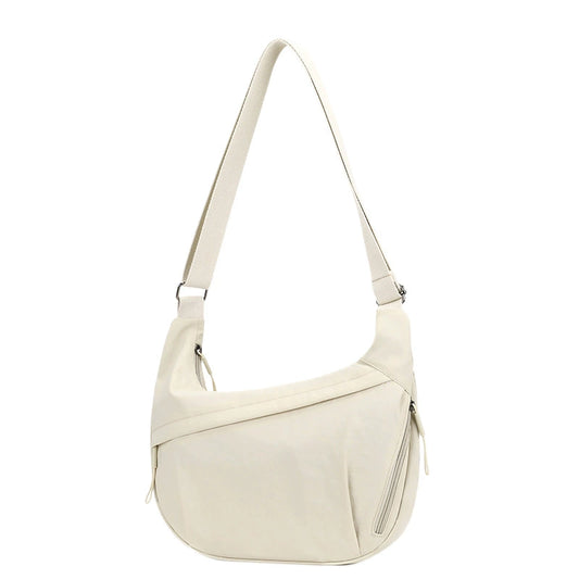 Hip Hugger Unisex Iris Bag - Sage Green Crossbody with Adjustable Strap & Modern Curved Design