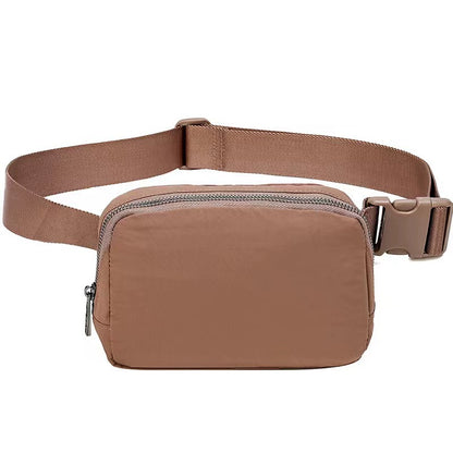 Black Lightweight Nylon Waist & Chest Bag - Splash - Proof Adjustable Running Fanny Pack