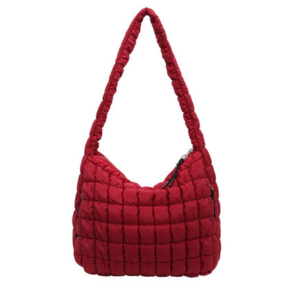 Trendy Cloud Pleated Diamond Quilted Large Capacity Crossbody Dumpling Bag
