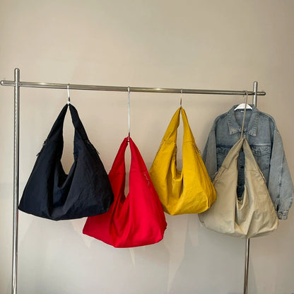 Women's Large Capacity Textured Draped Tote Bag - Casual Shoulder Bag for Work Daily Commuting