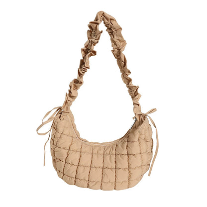 Large Capacity Cloud Pleated Bag - Premium Women's Down Cotton Shoulder Messenger Bag