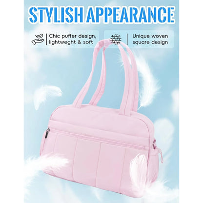 Large Capacity Travel Bag with Trolley Strap in Pink