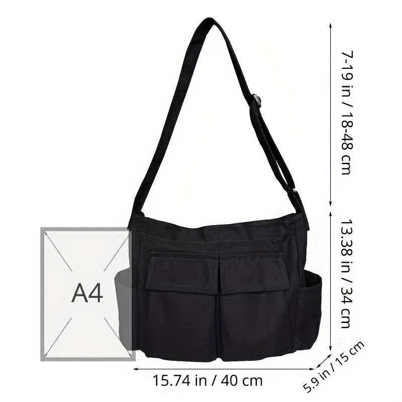 New Student Class Canvas Messenger Bag