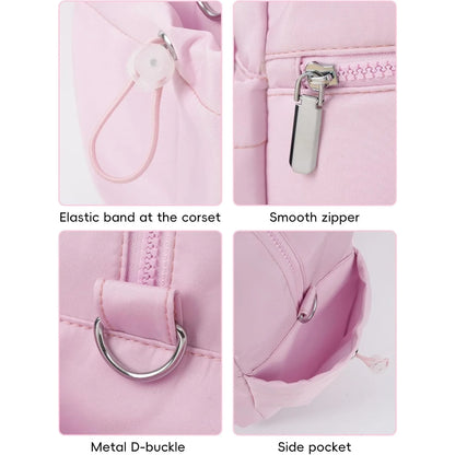 Large Capacity Travel Bag with Trolley Strap in Pink