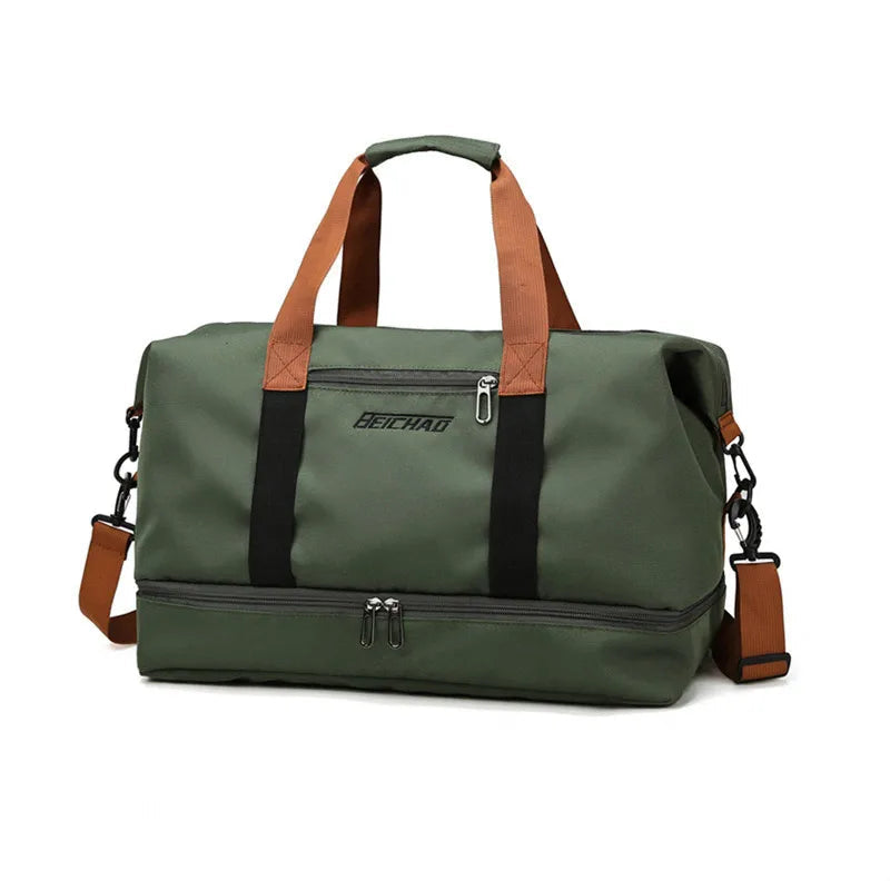 Travel Bag Luggage Handbag Waterproof Weekender Bags Dry/Wet Separation, Gym & Travel