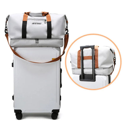 Travel Bag Luggage Handbag Waterproof Weekender Bags Dry/Wet Separation, Gym & Travel