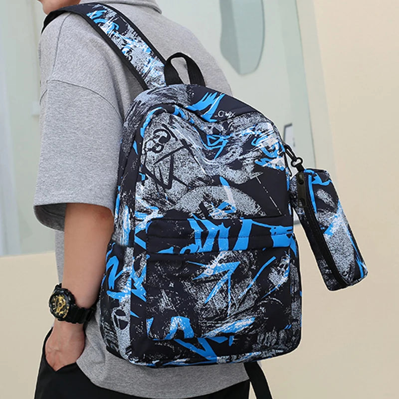 Stylish Large-Capacity Backpack for Boys with Dual Shoulder Straps