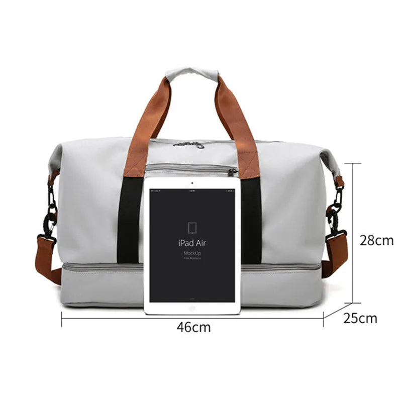 Travel Bag Luggage Handbag Waterproof Weekender Bags Dry/Wet Separation, Gym & Travel