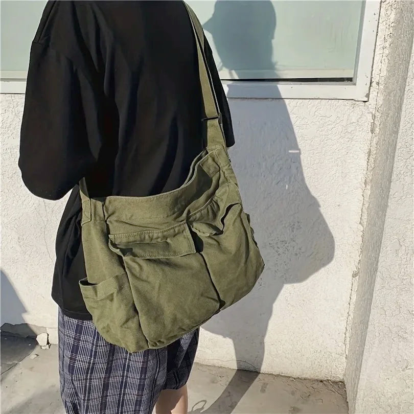 New Student Class Canvas Messenger Bag