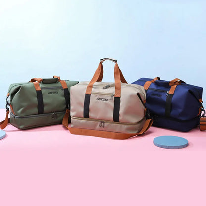 Travel Bag Luggage Handbag Waterproof Weekender Bags Dry/Wet Separation, Gym & Travel